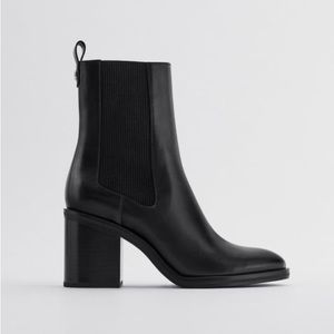 Zara wide heeled ankle boot